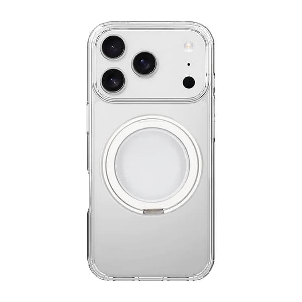 Mobilskal Roterande Magnet Stativ för iPhone 17 Pro Max - Klar Transparent