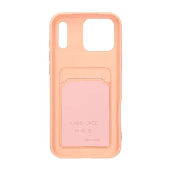 Mobilskal Silikon med Korthållare för iPhone 17 Pro Max - Rosa pink