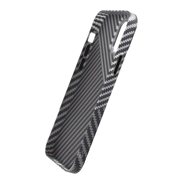 Kolfiber Skal iPhone 13 Pro Max - Svart & Vit Svart