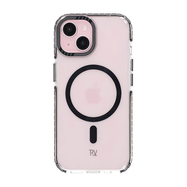 iPhone 15 Rvelon Mobilskal Magnet Förstärkt - Svart Svart