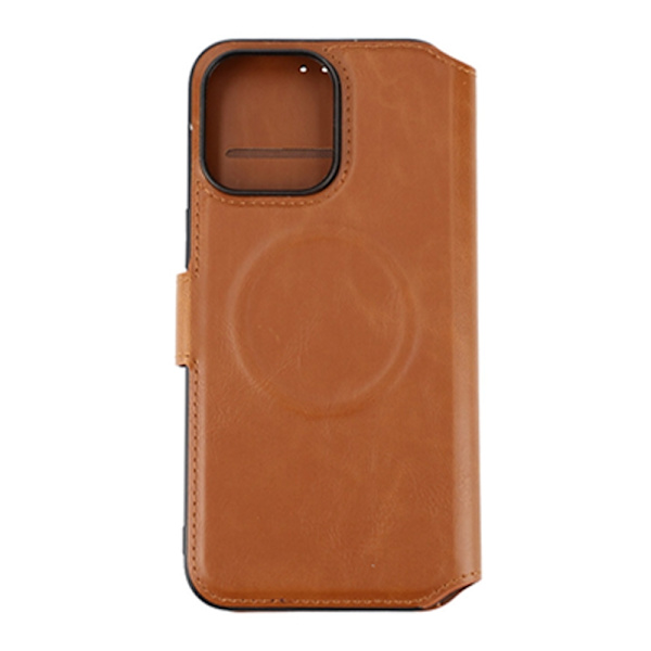 iPhone 15 Pro Max Plånboksfodral med Magsafe Rvelon - Brun Brown