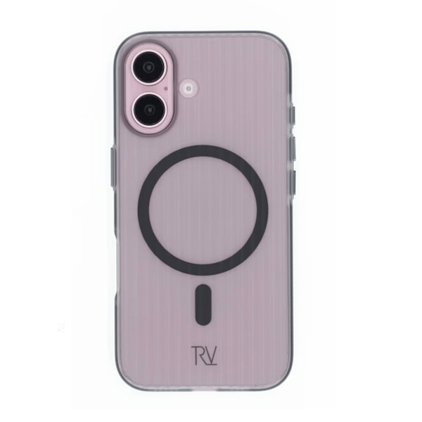 iPhone 16 Mobilskal Korrugerad Magsafe Rvelon - Svart Black