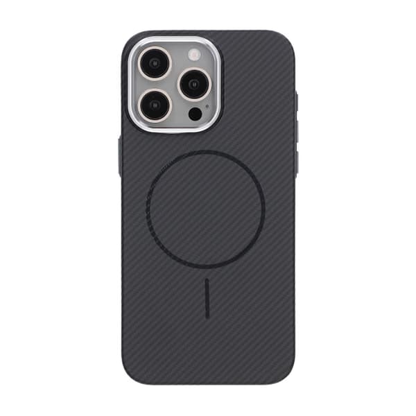 iPhone 15 Pro Max Mobilskal Carbonmönstrad - Svart Black