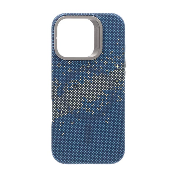 iPhone 16 Pro Skal med Magsafe och Utfällbart Stativ - Blå/Guld Blue