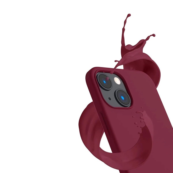 iPhone 14 Silikonskal Rvelon MagSafe - Röd Red