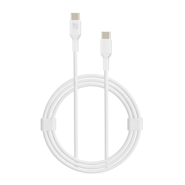 Rvelon USB-C till USB-C Kabel 1m - Vit Vit