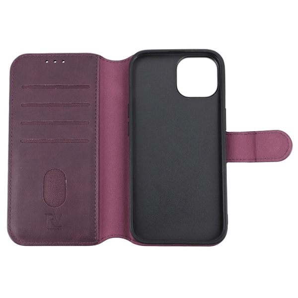 iPhone 15 Plånboksfodral Magnet Rvelon - Lila Lila