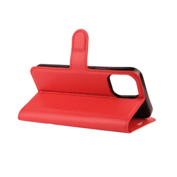 iPhone 13 Pro Max Plånboksfodral med Stativ - Röd Red