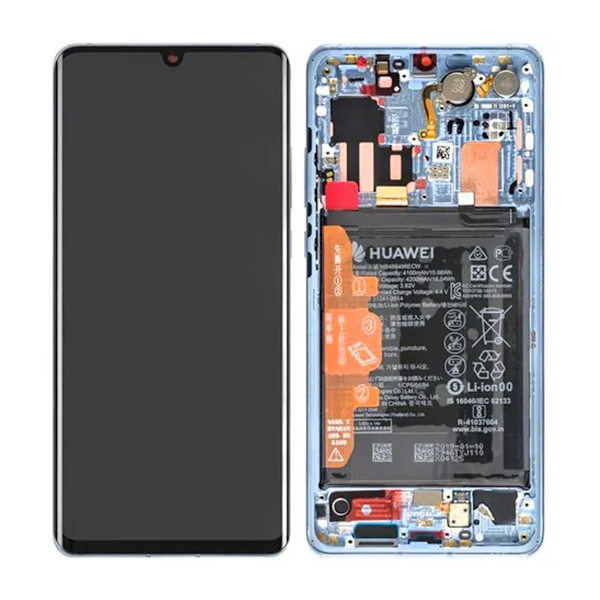 Huawei P30 Pro Skärm med LCD Display + Batteri Original - Lila Purple