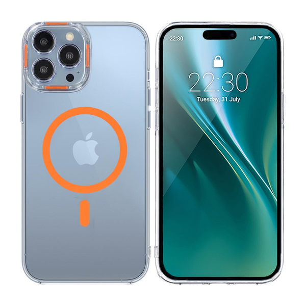 iPhone 15 Pro Max Stöttålig Mobilskal med Magsafe - Orange Orange