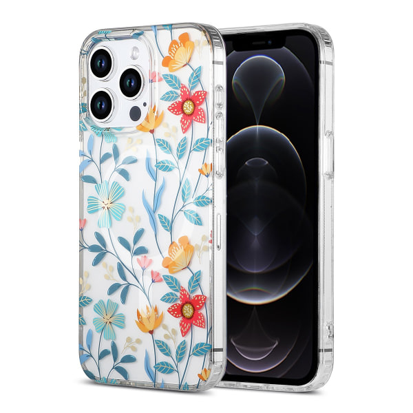 iPhone 12/12 Pro Mobilskal MagSafe - Blommor & Kvistar Multicolor