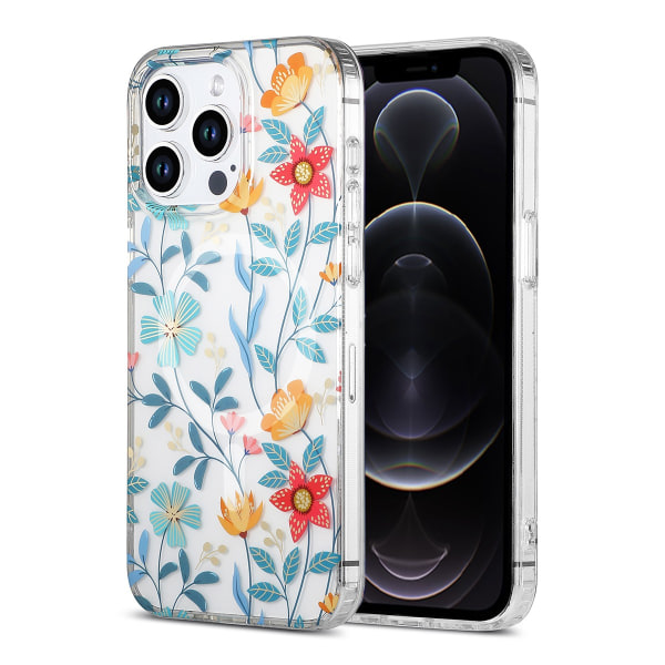 iPhone 12/12 Pro Mobilskal MagSafe - Blommor & Kvistar multifärg