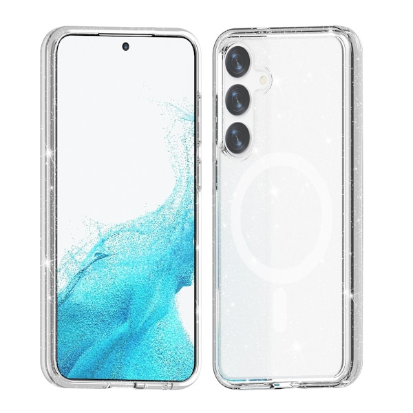 Samsung Galaxy S24 Mobilskal Glitter Magsafe - Transparent Transparent