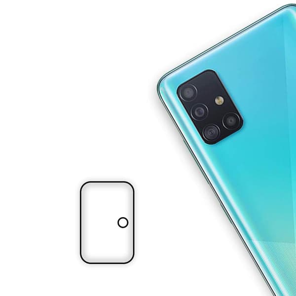 Kameraskydd Samsung Galaxy A51 Härdat Glas - Svart Black