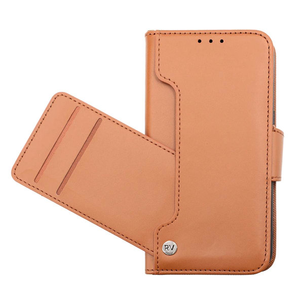 iPhone 14 Pro Plånboksfodral Extra Kortfack Rvelon - Brun Brun