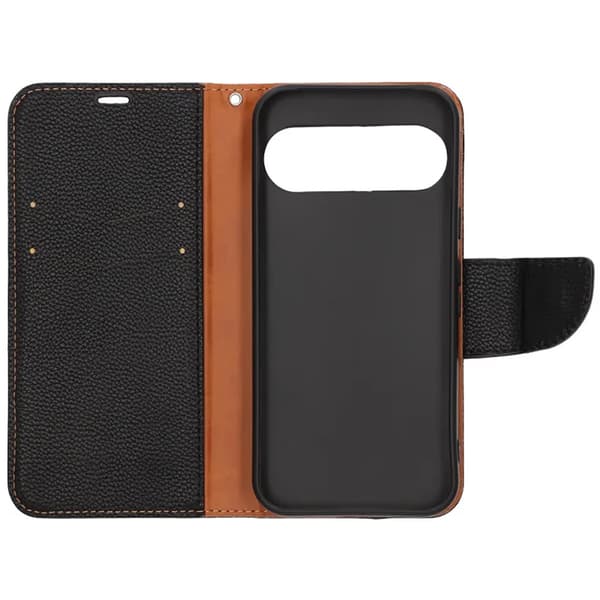 Plånboksfodral med Stativ för Google Pixel 10 Pro XL - Svart/Brun Svart