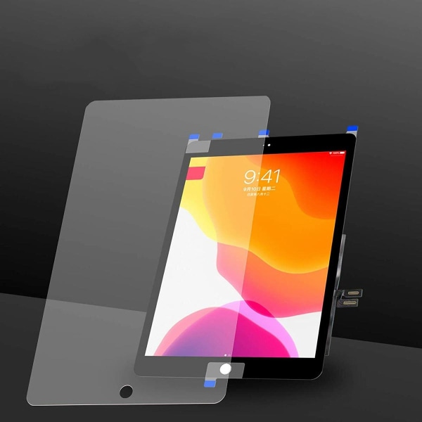 iPad 9 10.2 2021 Glas med Touchskärm Premium - Svart Svart