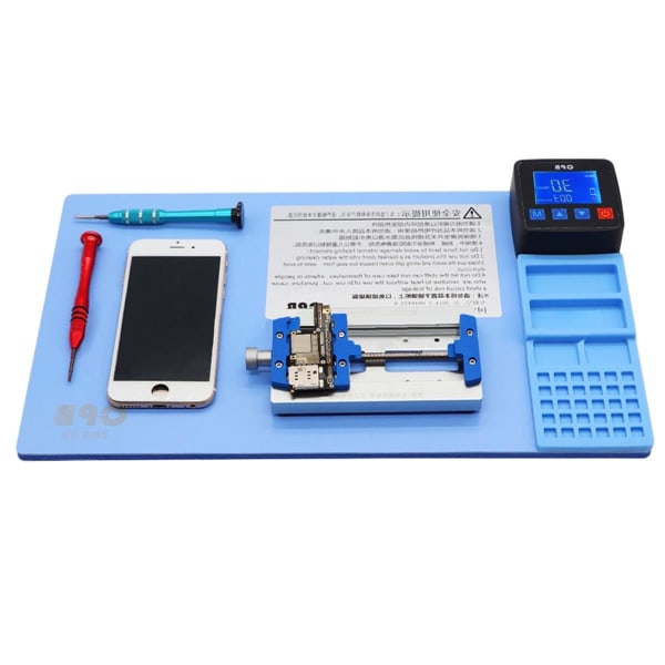 Värmeplatta CP320 för Mobilreparationer - 380*220mm Blue