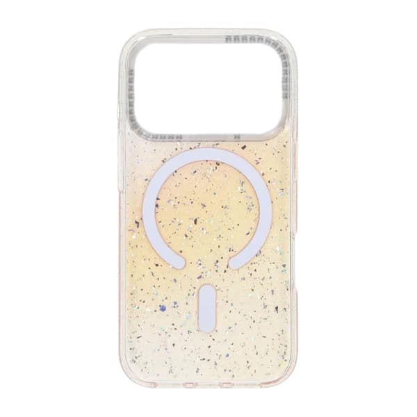 Glitter Skal MagSafe och Diamanter för iPhone 17 Pro - Guld guld