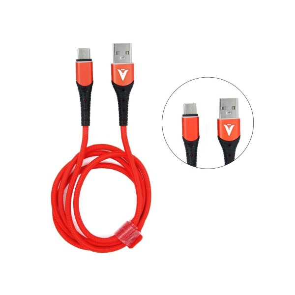 Vonk V-20 USB-C Kabel 1 Meter - Röd Red