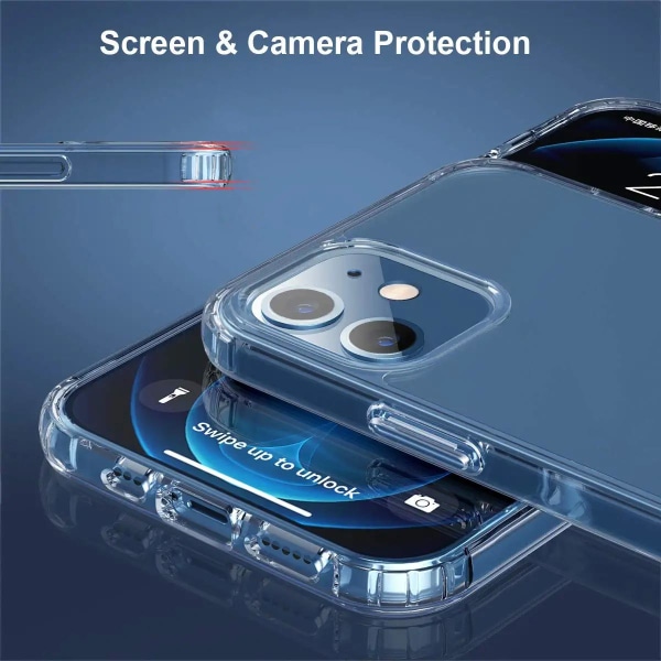 iPhone 12 Mini Skal - Stöttåligt Rvelon Transparent Transparent