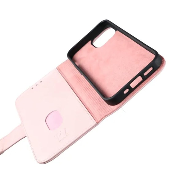 iPhone 13 Mini Plånboksfodral Läder Rvelon - Rosa Gammal rosa