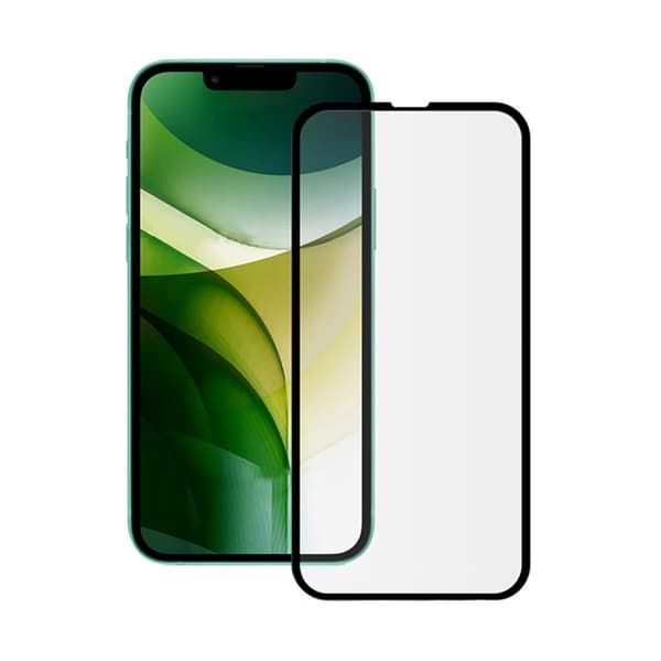 Skärmskydd iPhone 13/13 Pro/14/16e - 3D Härdat Glas Svart (miljö) Black