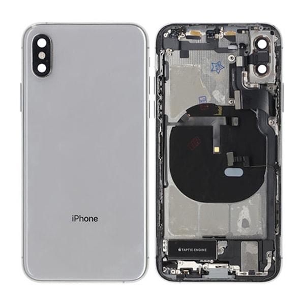 iPhone XS Baksida med Komplett Ram - Vit White