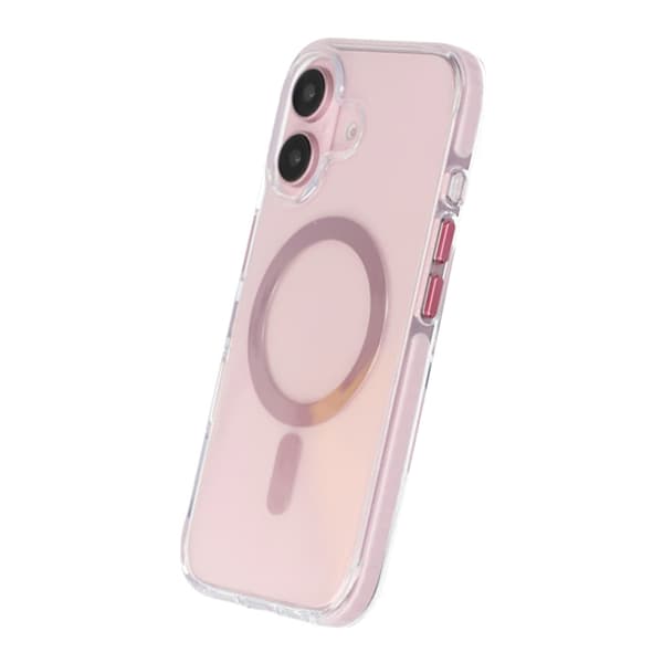 iPhone 16 Mobilskal Magnet Dubbelskydd - Rosa Pink