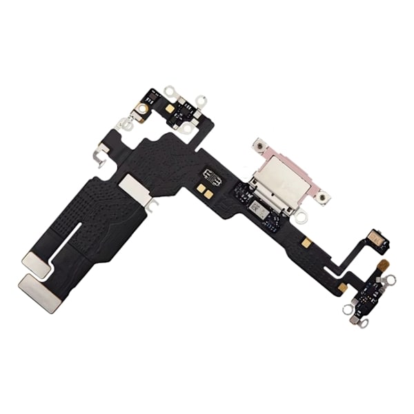 Laddkontakt med Flexkabel till iPhone 15 Plus - Rosa Rosa