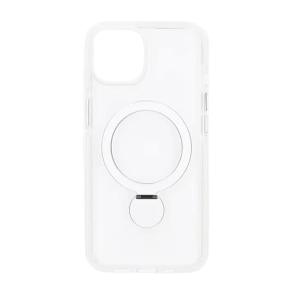 Skal Magsafe till iPhone 13 och 14 - Transparent vit med ringstativ White