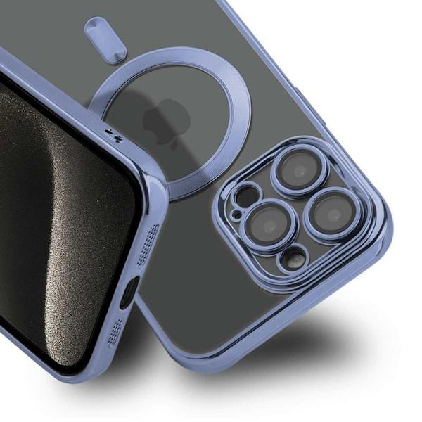 Luxury Mobilskal med Magsafe iPhone 15 Pro Max - Blå Blå
