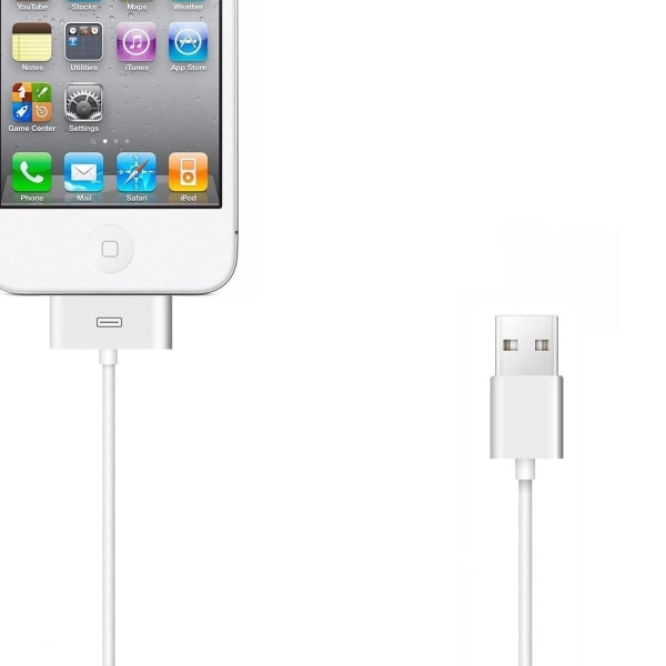 Laddare iPhone & iPad USB 30-pin MFI