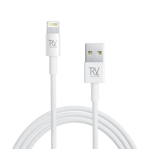 Rvelon USB-A till Lightning Kabel 1m White