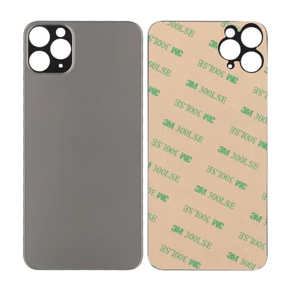iPhone 11 Pro Max Baksida med Lim - Svart svart