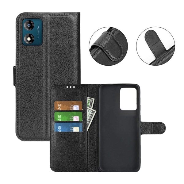 Motorola Moto E13 Plånboksfodral med Stativ - Svart