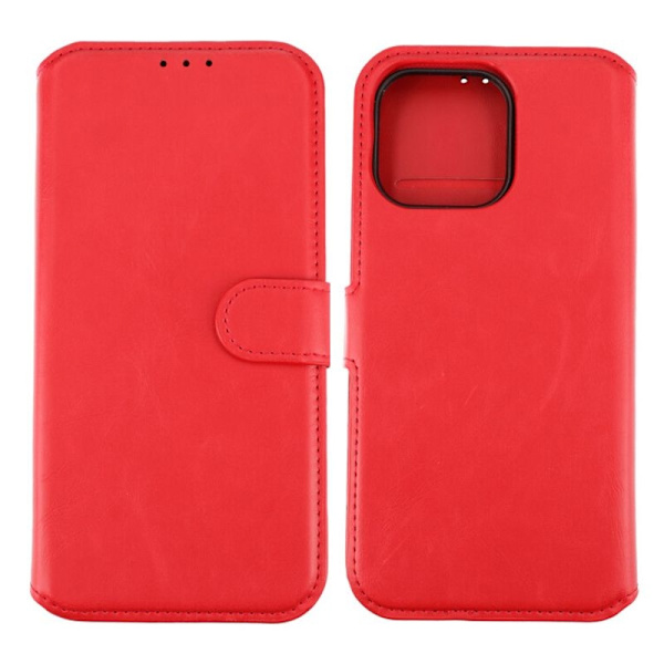 iPhone 15 Pro Max Plånboksfodral Magnet Rvelon - Röd Red