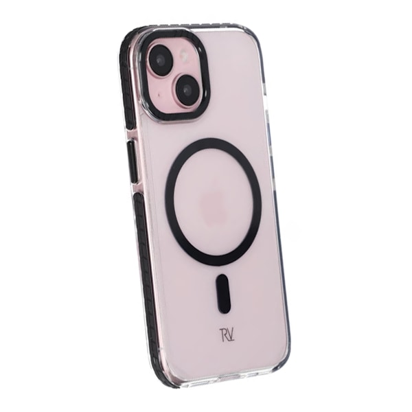 iPhone 15 Rvelon Mobilskal Magnet Förstärkt - Svart Svart