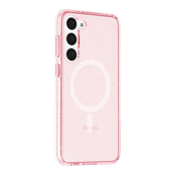 Samsung Galaxy S23 Mobilskal Glitter Magsafe - Rosa Rosa