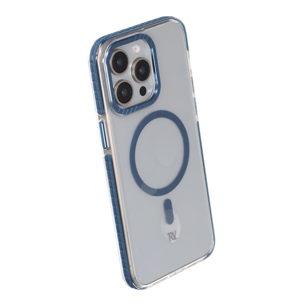 iPhone 15 Pro Max Rvelon Mobilskal Magnet Förstärkt - Blå Blå