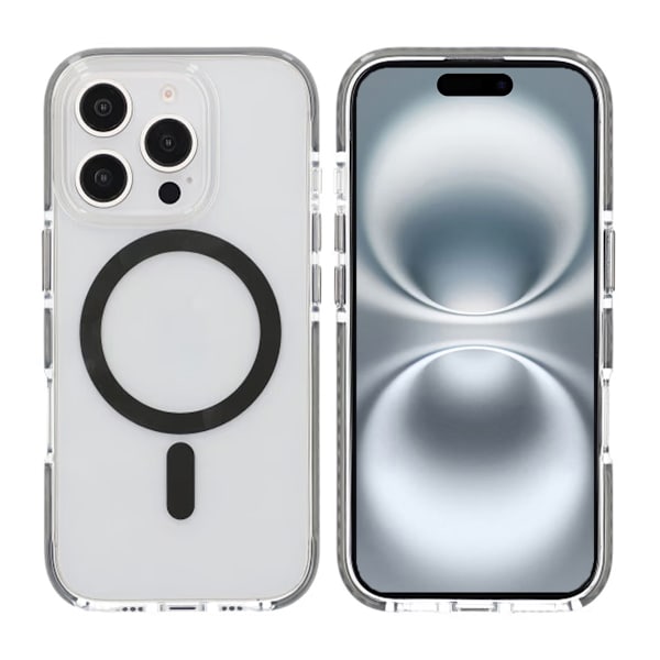 iPhone 16 Pro Max Mobilskal Magnet Dubbelskydd - Grå grå