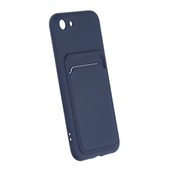 iPhone 7/8/SE (2020/2022) Silikonskal med Korthållare - Blå Blue
