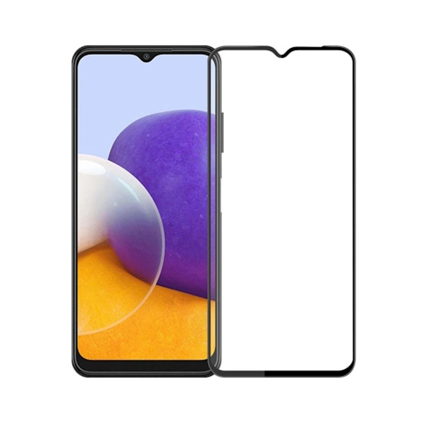 Skärmskydd Samsung Galaxy A22 5G - 3D Härdat Glas Svart Black