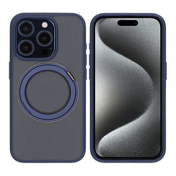 iPhone 15 Pro Mobilskal med Magsafe Stativ - Blå Blå
