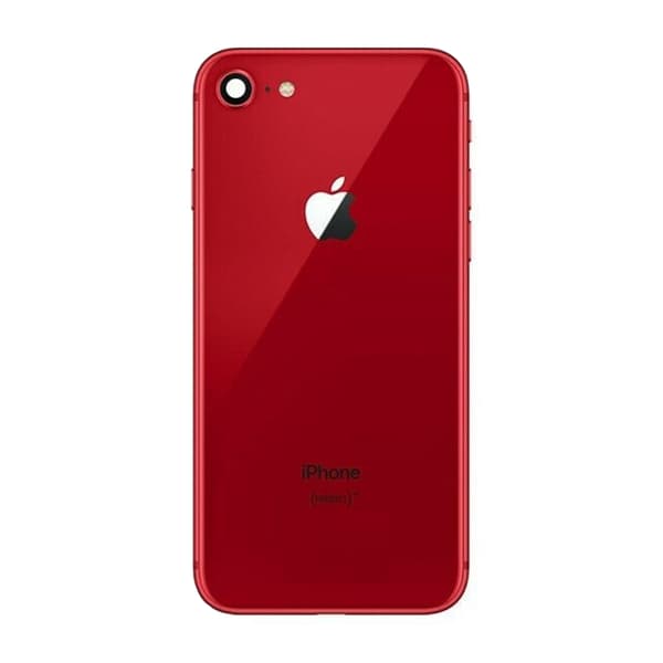 iPhone 8 Baksida med Komplett Ram - Röd röd