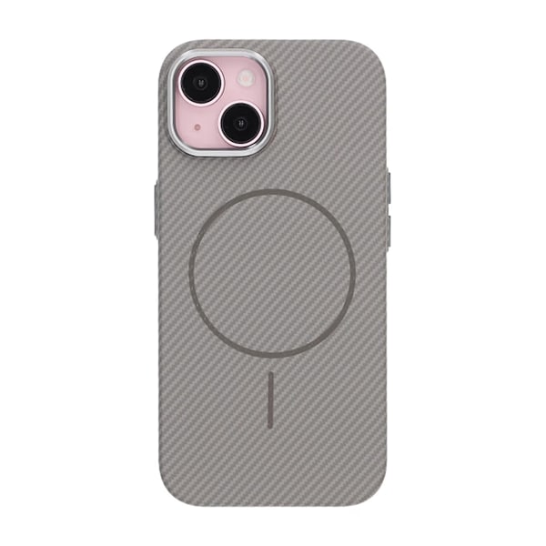 iPhone 13/14 Mobilskal Carbonmönstrad - Grå grå