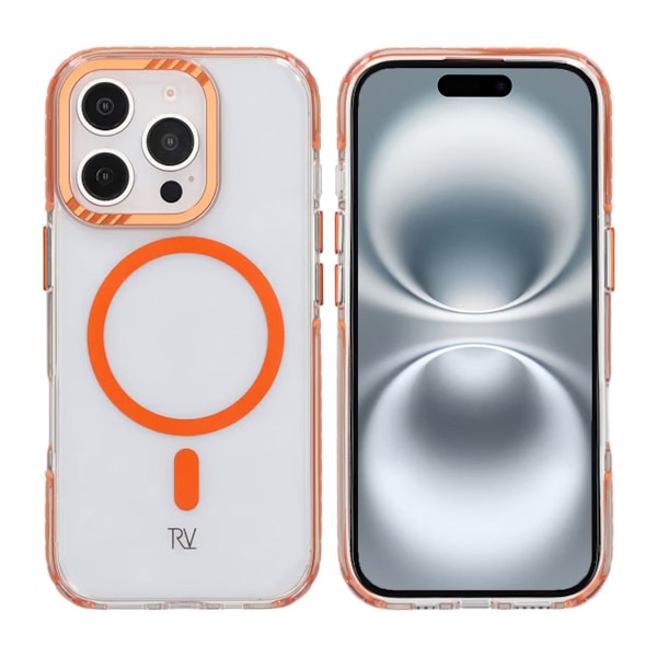 iPhone 16 Pro Rvelon Mobilskal Magnet Förstärkt - Orange Orange