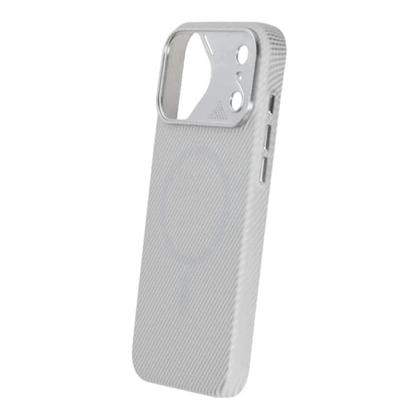 Slankt MagSafe Cover med Carbonmønster til iPhone 17 Pro Max - Sølv sølv