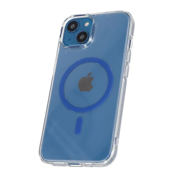 iPhone 15 Stöttålig Mobilskal med Magsafe - Blå Blue