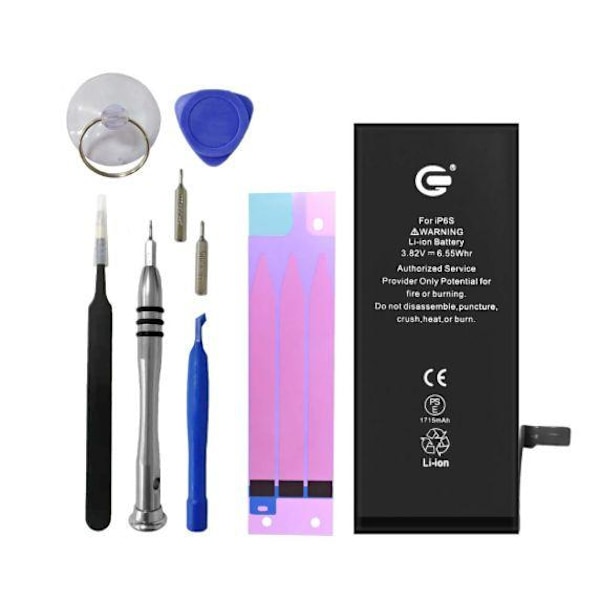 iPhone 6S Batteri Kit Black